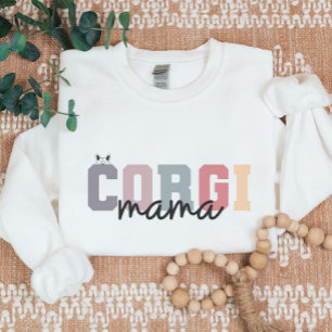 Corgi Mama Dog Retro College Style Personalised Sweatshirt
