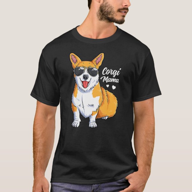 Corgi Mama Girls Women Puppy Dog Lover Mom T-Shirt (Front)
