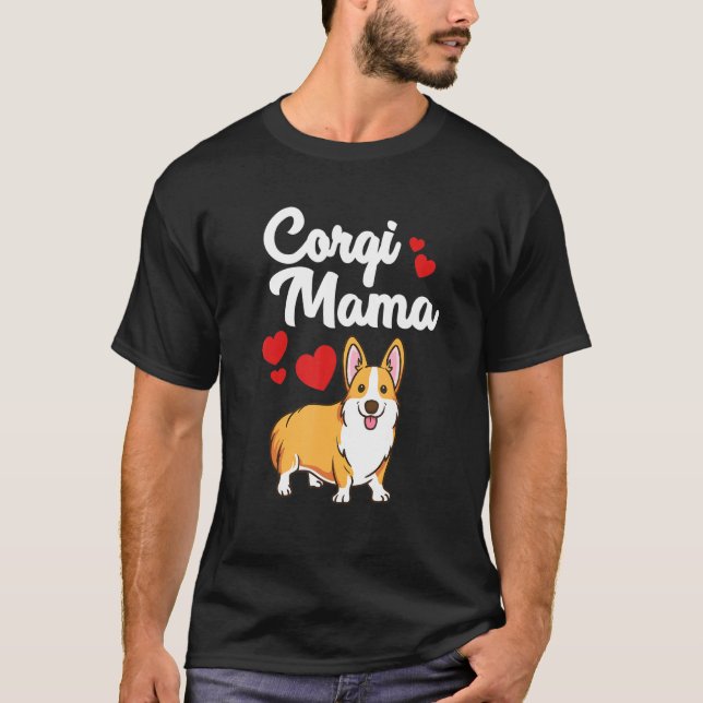 Corgi Mama Women Cool Pembroke Welsh Corgi Dog T-Shirt (Front)