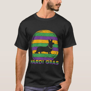 Corgi Mardi Gras Beads Dog T-Shirt