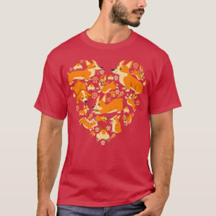 Corgi Merch For Pet Dog Lovers Shaped Orange  T-Shirt