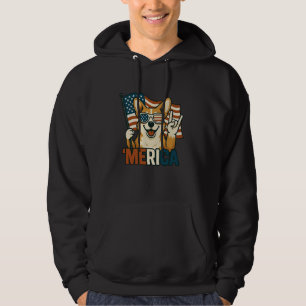 Corgi Merica American Flag Patriotic 4th Of July D Hoodie