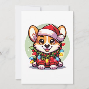 Corgi Merry Christmas Winter Animals Cute Corgis Holiday Card