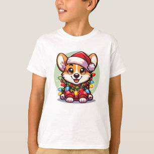Corgi Merry Christmas Winter Animals Cute Corgis  T-Shirt