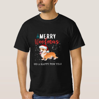 Corgi Merry Woofmas And A Happy Paw Year gift T-Shirt