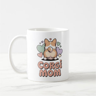 Corgi Mom Cute Corgi Butt Hearts Coffee Mug Corgi 