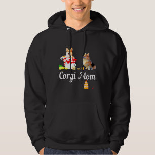 Corgi Mom Mad Hatters Tea Party Corgi Dog Long Hoodie