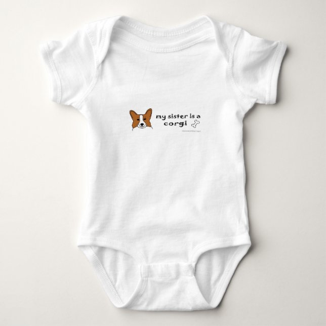 corgi - more breeds baby bodysuit (Front)