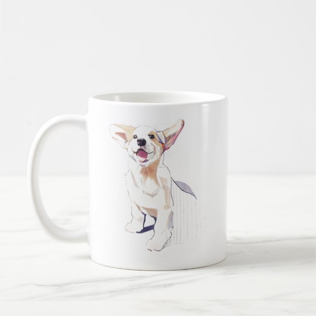 Corgi Mug,Pembroke Welsh Corgi Dog Gift Coffee Mug (Left)