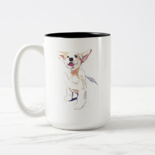 Corgi Mug,Pembroke Welsh Corgi Dog Gift Two-Tone Coffee Mug