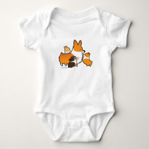 Corgi Mum and Puppies Baby Shirt