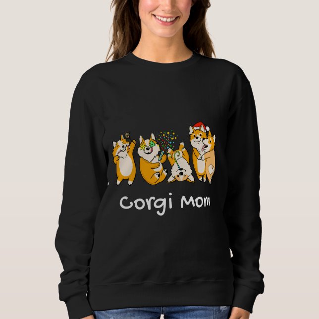 Corgi Mum Christmas Party Edition Sweatshirt (Front)