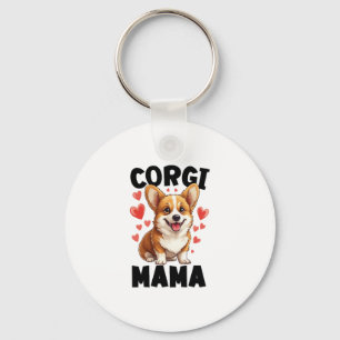 Corgi Mum - Cute Corgi Mama Key Ring