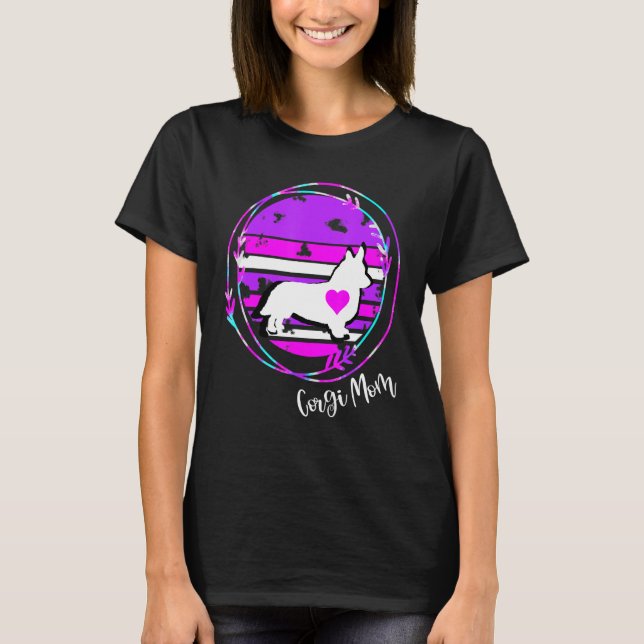 Corgi Mum Cute Welsh Corgis Dog Owner Tee Puppy (Front)