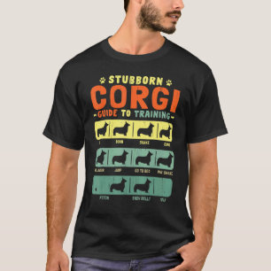 Corgi Mum Dad Stubborn Vintage Tricks T-Shirt