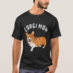 Corgi Mum Illustration Dog Owner Love Corgis T-Shirt