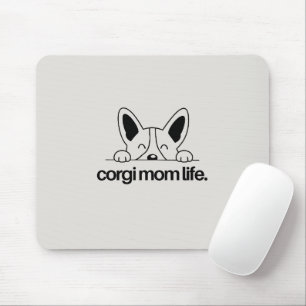'Corgi Mum Life' Cute Dog Mum Office Gift Mouse Mat