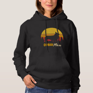 Corgi Mum Mama Vintage Retro Dog Women Hoodie