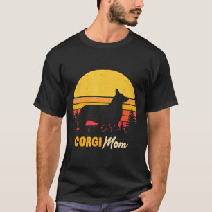 Corgi Mum Mama Vintage Retro Dog Women T-Shirt