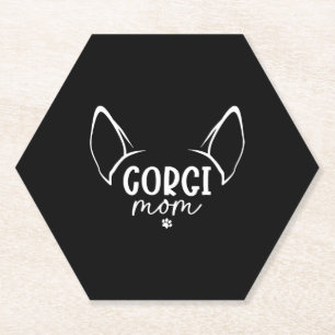 Corgi Mum   Paper Coaster
