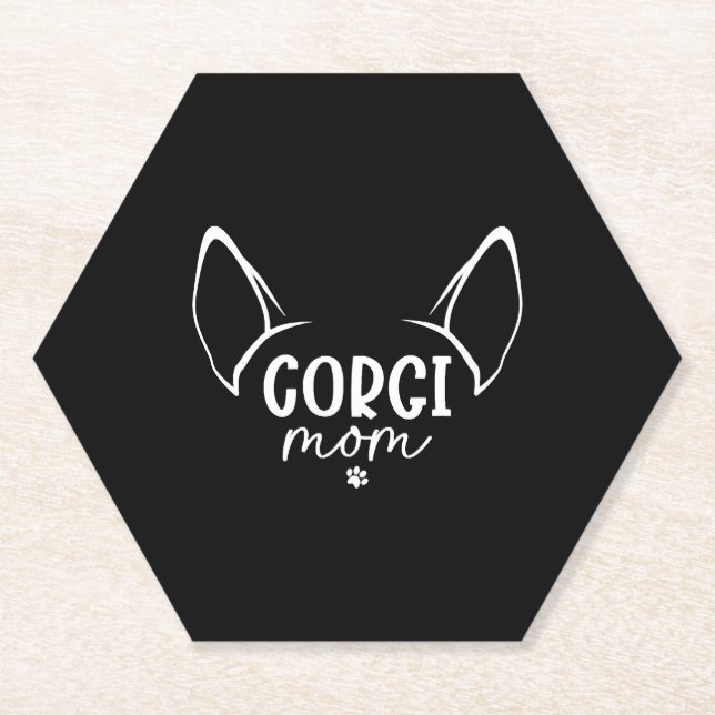 Corgi Mum   Paper Coaster (Front)