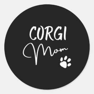 Corgi Mum Pet Gifts for Corgi Dog Lovers And Owner Classic Round Sticker