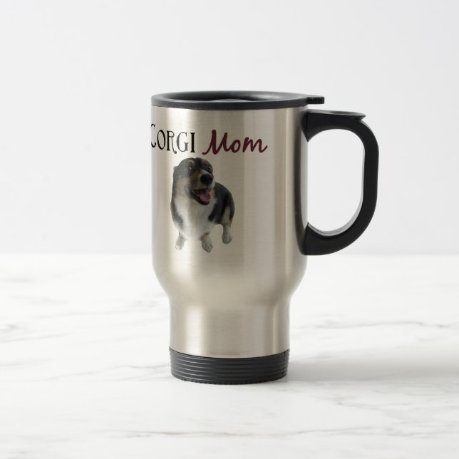 Corgi Mum Photograph Travel Mug (Right)