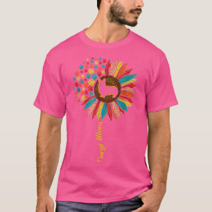 Corgi Mum Sunflower Dog Paw Lover Colourful T-Shirt