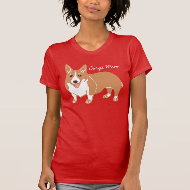Corgi Mum Women's Red T-Shirt (Front)