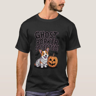 Corgi Mummy & Pumpkin Halloween Ghost Borker Detec T-Shirt
