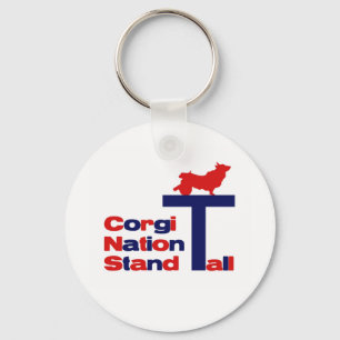Corgi Nation Stand Tall Key Ring