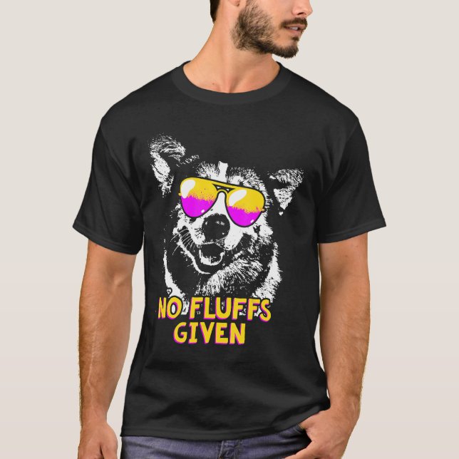 Corgi No Fluffs T-Shirt (Front)