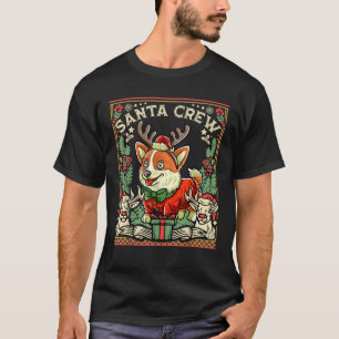 Corgi Oh What Fun Christmas Dog Santa Claus  T-Shirt