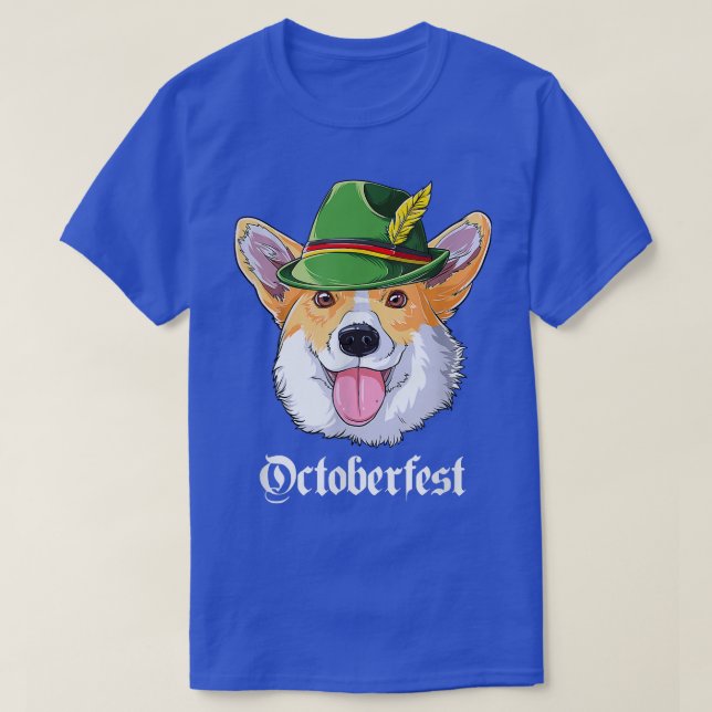 Corgi Oktoberfest Gifts Kids Boys Men Lederhosen A T-Shirt (Design Front)