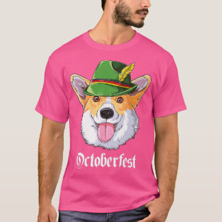 Corgi Oktoberfest Gifts Kids Boys Men Lederhosen A T-Shirt