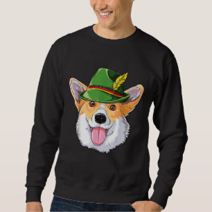Corgi Oktoberfest Kids Boys Men Lederhosen Alpine Sweatshirt