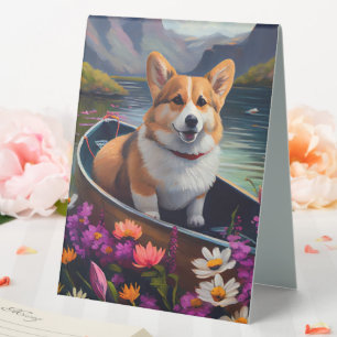 Corgi on a Paddle: A Scenic Adventure