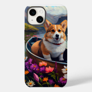 Corgi on a Paddle: A Scenic Adventure Case-Mate iPhone 14 Case