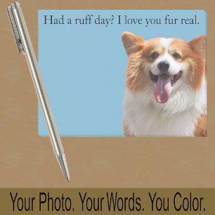 Corgi or Your Dog Photo—Stocking Stuffer Cute Gift Post-it Notes