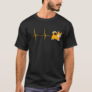 Corgi Owner Heartbeat Ekg Pulse Pembroke Welsh Cor T-Shirt
