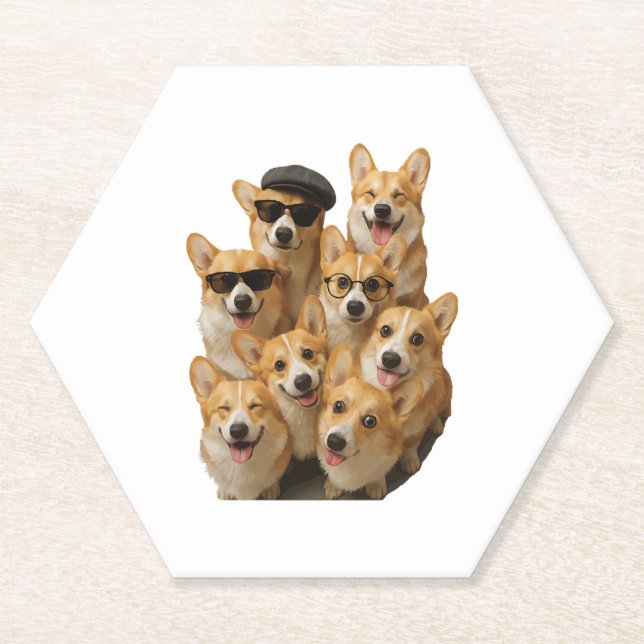 Corgi Paper Coaster (Front)
