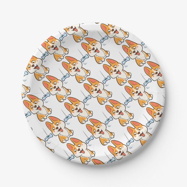 Corgi Paper Plate (Front)