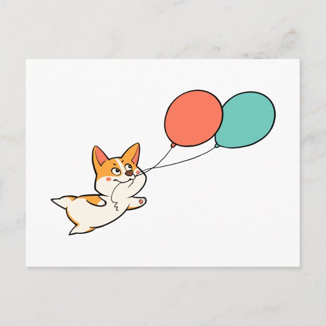 Corgi Party Invitation Postcard (Front)