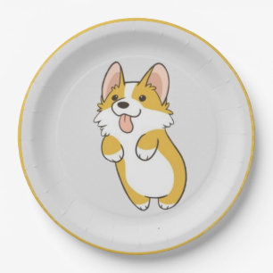 Corgi Party Plate