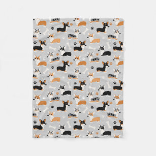 corgi fleece blanket