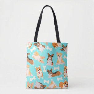 Corgi Pattern Tote Bag