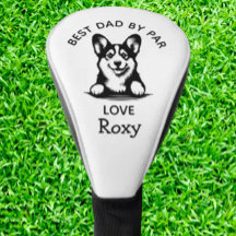 Corgi Peeking Puppy Customise Golf Head Cover