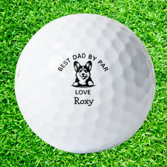 Corgi Peeking Puppy Customise Golf Head Cover Golf Balls ( Customize Golf Head Cover introducing the ultimate accessory for dog-loving golfers)