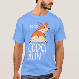 Corgi Pembroke Lover Proud Corgi Aunt -593 T-Shirt