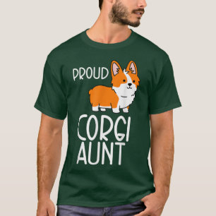 Corgi Pembroke Lover Proud Corgi Aunt T-Shirt